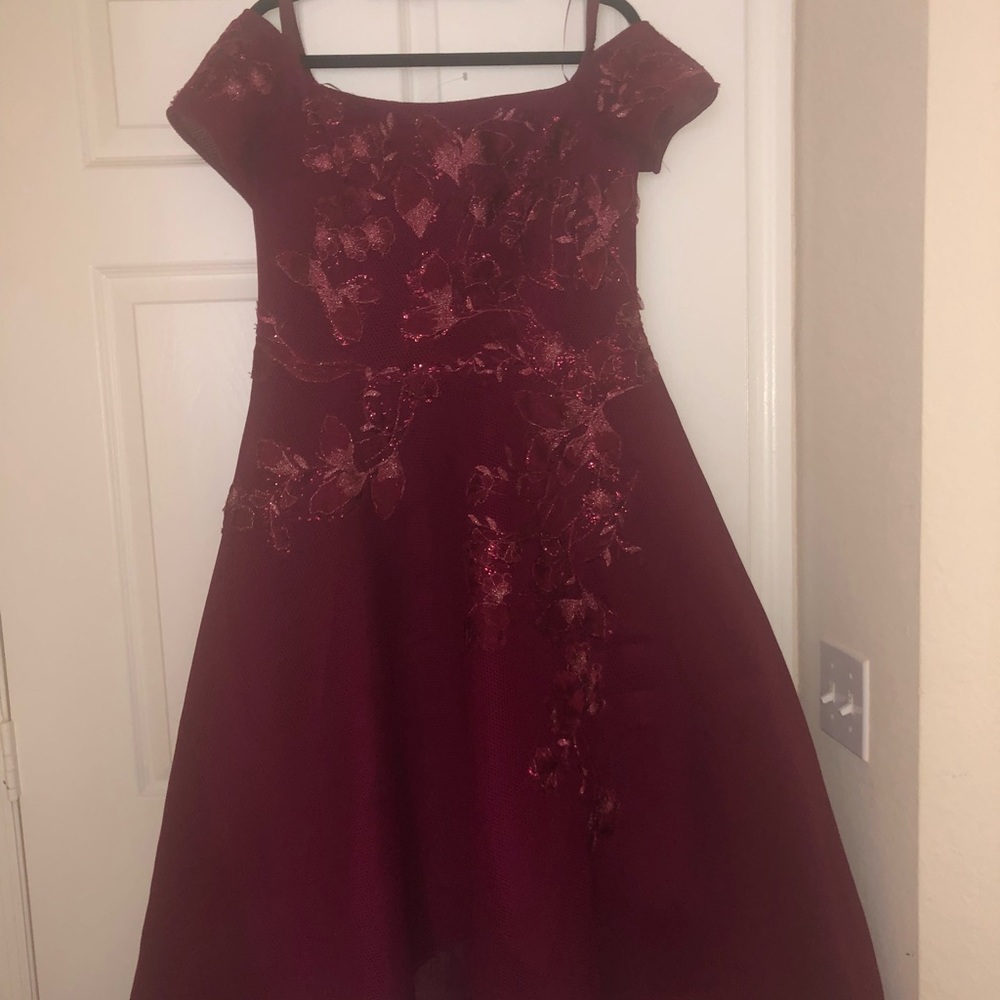 Burgundy dress